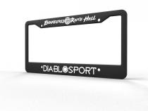 Diablo Sport License Plate Frame Durable plastic license plate frame black DiabloSport