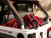 07-18 Jeep Wrangler JK 2 Door GateKeeper Tire Carrier Edge Roll Cage 40 Kit 6x5.5 Lug Pattern Excessive Industries