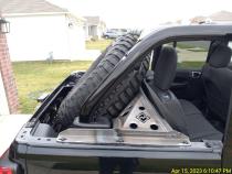 18-Up Jeep Wrangler JL 4 Door GateKeeper Tire Carrier Edge 5x5 Lug Pattern Factory JL  Excessive Industries