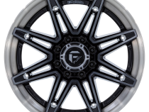 Aluminum Wheels 22X10 Brawl FC401BT 8 On 180 Gloss Black Brushed Dark Tint 124.2 Bore -18 Offset Fuel Off Road Wheels