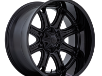 Aluminum Wheels 22X10 Darkstar FC853MB 8 On 180 Matte Black/Gloss Black Lip 124.2 Bore -18 Offset Fuel Off Road Wheels