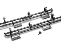 RKR Step System Full Length (1 Step Mount/1 Step per Side) 1.75 Inch Rails 2007-2018 Jeep Wrangler JK 4-Door Textured Black NFab