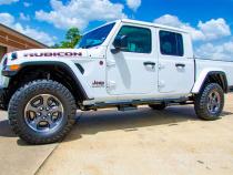 RKR Step System Full Length (1 Step Mount/1 Step per Side) 1.75 Inch Rails 2020-2025 Jeep Gladiator JT 4-Door Textured Black NFab