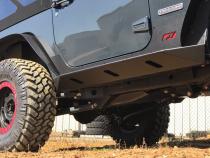 Jeep JK Rocker Guards W/Step 07-18 Wrangler JK Crusher Series Bare Steel Motobilt