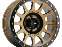 Aluminum Wheels 16x8 NV MR305 Bolt Pattern 6 On 139.7 Offset 0 Lip Size 1.57 Method Bronze BRZ Black Street Loc Method