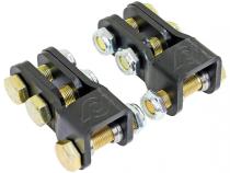 Antirock Double Shear End Link Bracket Kit Extends Arm Length 1.5 Inch Allows up to 1.25 Inch Link Offset Hardware Included Pair RockJock 4x4