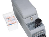 Locking Center Console 1987-1995 YJ Wrangler 4 Cup Holders A Cooler Insert and a Removable Storage Insert Gray RT Off Road