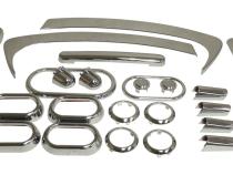 Polished Chrome Plastic Interior Accent Kit for Jeep 07-10 JK Wrangler w/ 4-Dr. RT Off Road
