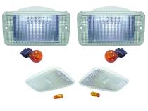 Front Clear Parking &amp;amp; Side Marker Lamp Kit for 97-06 Jeep TJ Wrangler RT Off Road