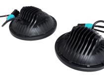 Headlight Conversion Kit 2007-2018 JK Wrangler (Requires RT28098 As Well) 7 Inch LED Black Bezel w/ Polycarbonate Lens &amp;amp; H4 Connector RT Off Road