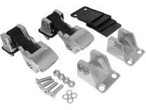 TJ Style Polished Stainless Steel Hood Catch Kit for Jeep 55-86 CJs and 87-95 YJ RT Off Road