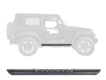 V3 Series Aluminum 5 Inch Elipse Side Steps Boards Only Textured Black For 2007-2018 Jeep Wrangler JK 2 Door Go Rhino