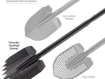Xventure Gear Sharktooth Stackable Shovel Textured Black Go Rhino