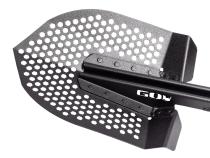Xventure Gear Perforated Stackable Shovel Textured Black Go Rhino