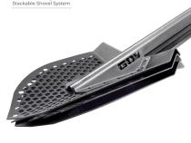 Xventure Gear Perforated Stackable Shovel Textured Black Go Rhino