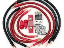 1997-1999 Jeep Wrangler TJ / LJ RHD Battery Cable Kit 4.0 Liter 1/0 Gauge Battery Cable w/Black Red/Spyder Wrap Big7Kits